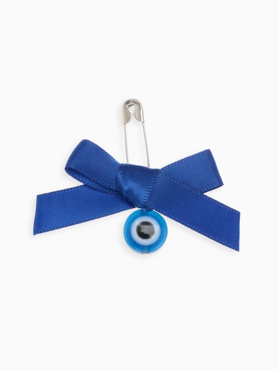 Булавка-оберег «Для ребёнка», 3 см, синяя в серебре