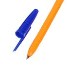 Набор ручек шариковых 4 цвета, стержень 0,7 мм, синий, красный, черный, зеленый, корпус оранжевый - фото 8501179