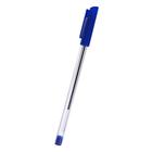 Набор ручек шариковых 3 штуки, стержень 1,0 мм, синий, корпус прозрачный с синим колпачком - фото 6408115