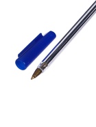 Набор шариковых ручек Calligrata, 3 штуки, синий стержень, узел 1.0 мм, прозрачный корпус с синим колпачком - Фото 4