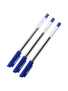 Набор шариковых ручек Calligrata, 3 штуки, синий стержень, узел 1.0 мм, прозрачный корпус с синим колпачком - Фото 7