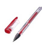 Набор гелевых ручек 3 цвета, стержень синий, красный, черный, корпус прозрачный - Фото 3