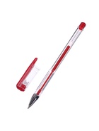 Набор гелевых ручек 3 цвета, стержень синий, красный, черный, корпус прозрачный - Фото 4