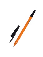 Ручка шариковая Calligrata, чёрный стержень, узел 0.7 мм, оранжевый корпус с черным колпачком - Фото 2