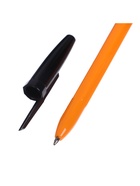 Ручка шариковая Calligrata, чёрный стержень, узел 0.7 мм, оранжевый корпус с черным колпачком - Фото 4