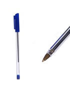 Ручка шариковая Calligrata, синий стержень, узел 0.7 мм, прозрачный корпус с синим колпачком - Фото 5