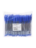 Ручка шариковая Calligrata, синий стержень, узел 0.7 мм, прозрачный корпус с синим колпачком - Фото 8