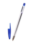 Ручка шариковая Calligrata, синий стержень, узел 0.7 мм, прозрачный корпус с синим колпачком - Фото 8