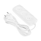 Удлинитель Smartbuy, 3 розетки, 3 м, 6 А, 1300 Вт, ШВВП 2х0.75 мм2, без з/к, белый - Фото 1