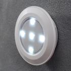 Ночник с ПДУ 16043/1 LED от батареек 3ААА белый 9×9×2 см RISALUX - Фото 4