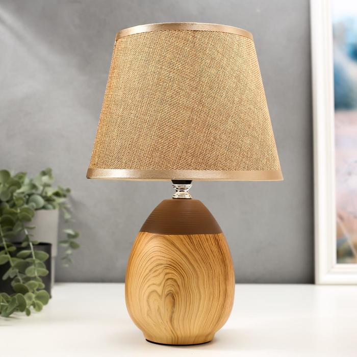 Лампа настольная 16305/1BR E14 40 Вт светлое дерево 20×20×31 см - Фото 1