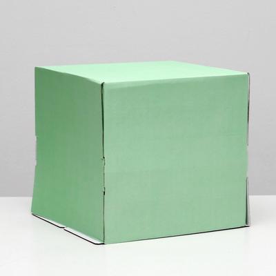 Кондитерская упаковка, без окна, мятная, 30 х 30 х 30 см