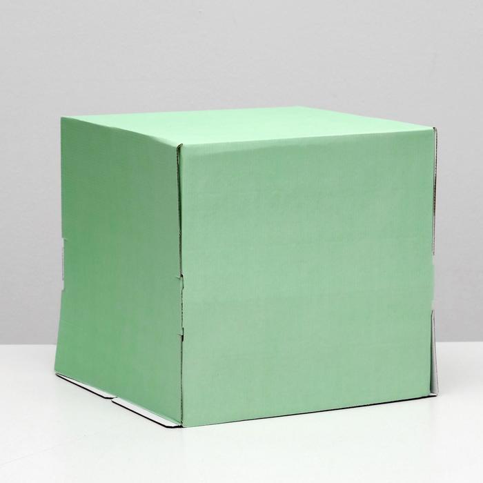 Кондитерская упаковка, без окна, мятная, 30 х 30 х 30 см