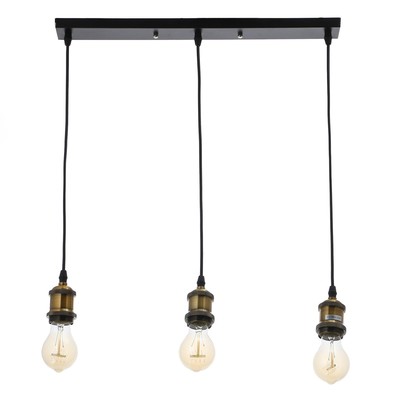 Светильник BayerLux 40390/3 E27 40 Вт черный-бронза 50×6×7-107 см