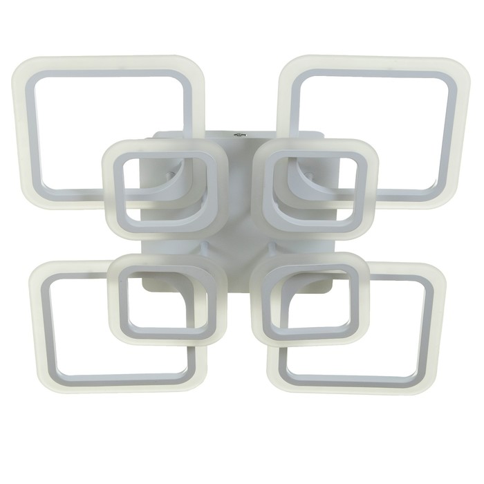 Люстра с ПДУ 59117/8WT, LED, 240 Вт, 3000-6000К, диммер, белый, 55×55×10 см