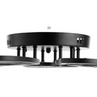 Люстра с ПДУ 59135/5BK LED 75+75 Вт 3 режима диммер черный 60×60×14 см BayerLux - Фото 7