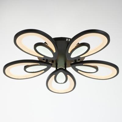 Люстра с ПДУ 59125/5BK LED 90+90Вт 3 режима диммер черный 65х65х14 см