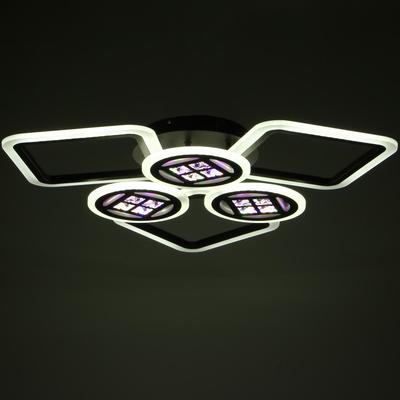 Люстра с пультом BayerLux 1157/6CF, светодиодная, 144 Вт, 3000-6000К, диммер, кофейная, 73×73×10 см