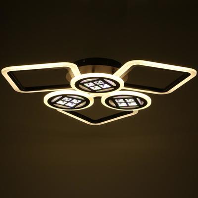 Люстра с пультом BayerLux 1157/6CF, светодиодная, 144 Вт, 3000-6000К, диммер, кофейная, 73×73×10 см