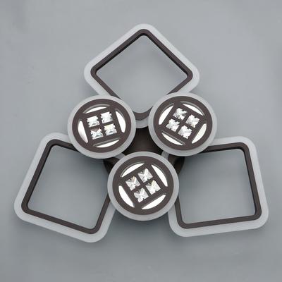 Люстра с пультом BayerLux 1157/6CF, светодиодная, 144 Вт, 3000-6000К, диммер, кофейная, 73×73×10 см