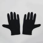 Перчатки хлопковые, размер L, пара, цвет чёрный - Фото 2