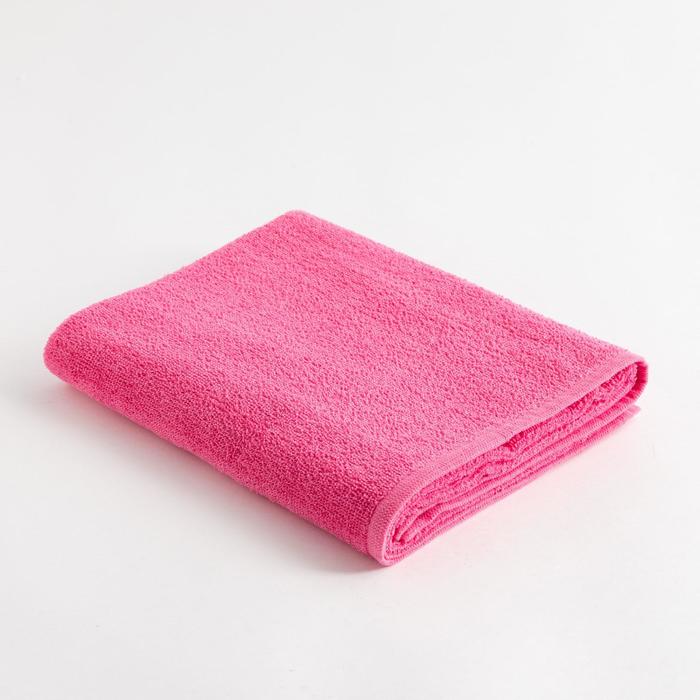 Полотенце махровое Экономь и Я 70х120 см,цв.розовый фламинго,100%хл,260 гр/м2 - Фото 1