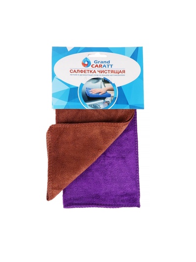 Тряпка для мытья авто, Grand Caratt, микрофибра, 350 г/м², 25×25 см, набор 2 шт.