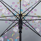 Зонт - трость полуавтоматический «Единороги», 8 спиц, R = 43 см, цвет МИКС - Фото 12