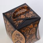 Коробка для кулича "Узор хохломы" диаметр 12,4 см - Фото 3