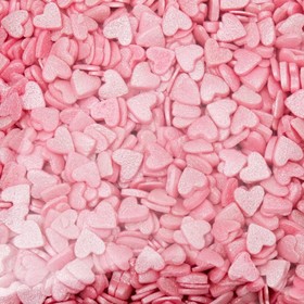 Посыпка кондитерская "Сердце", перламутрово-розовая, 50 г