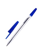Ручка шариковая Calligrata, синий стержень, узел 0.7 мм, прозрачный корпус с синим колпачком - Фото 6