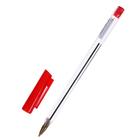 Ручка шариковая 0,7 мм, стержень красный, корпус прозрачный с красным колпачком - Фото 3