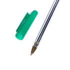 Ручка шариковая 0,7 мм, стержень зелёный, корпус прозрачный с зеленым колпачком - Фото 4