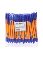 Ручка шариковая Calligrata, синий стержень, узел 0.7 мм, оранжевый корпус с синим колпачком - Фото 12