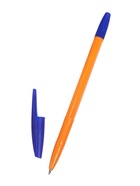 Ручка шариковая Calligrata, синий стержень, узел 0.7 мм, оранжевый корпус с синим колпачком - Фото 10