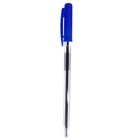 Ручка шариковая, поворотная, пишущий узел 1,0 мм., стержень синий, корпус прозрачный - фото 318506628