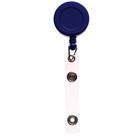 Держатель-рулетка для бейджей, 75 см, петелька, клип, синий - Фото 4