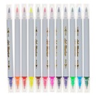 Фломастеры 12 цветов, мягкая кисть в тубусе - Фото 6