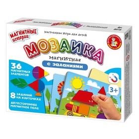 Магнитная игра «Мозаика магнитная с заданиями» 6912355