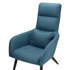 Кресло с подставкой для ног и подушкой Bridjet, серо-голубое - Фото 13