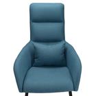Кресло с подставкой для ног и подушкой Bridjet, серо-голубое - Фото 15