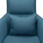 Кресло с подставкой для ног и подушкой Bridjet, серо-голубое - Фото 4