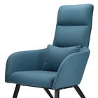 Кресло с подставкой для ног и подушкой Bridjet, серо-голубое - Фото 5