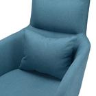 Кресло с подставкой для ног и подушкой Bridjet, серо-голубое - Фото 7