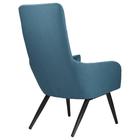 Кресло с подставкой для ног и подушкой Bridjet, серо-голубое - Фото 9