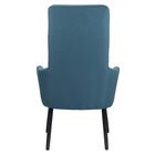 Кресло с подставкой для ног и подушкой Bridjet, серо-голубое - Фото 10
