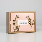 Коробка подарочная складная, упаковка, «Леопард», 20 х 15 х 10 см - Фото 2