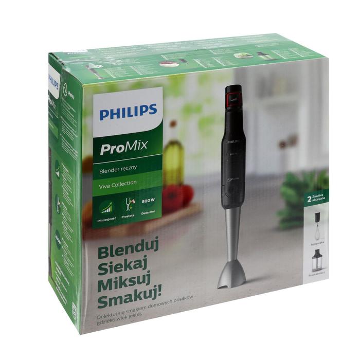 Блендер Philips HR2621/90 Viva Collection, погружной, 800 Вт, 1 л, 10 скоростей, чёрный - фото 51485700