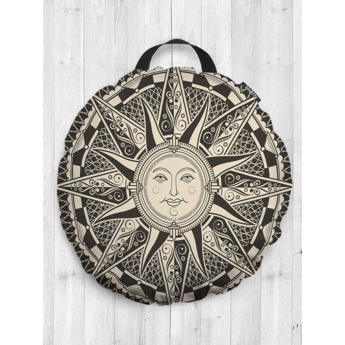 Подушка сидушка «Средневековое солнце», декоративная, d = 52 см - Фото 1