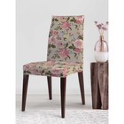 Чехол на стул «Нежные розовые цветы», декоративный, велюр - Фото 1